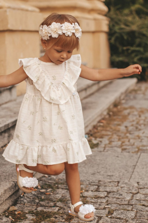 Basutės vaikams su gėlėmis baltos...