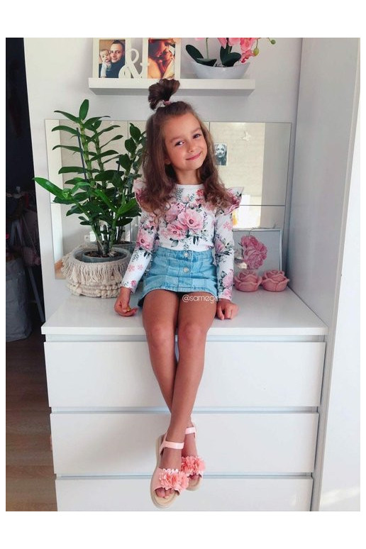 Basutės vaikams su gėlėmis rožinės... Basutės vaikams su gėlėmis rožinės...