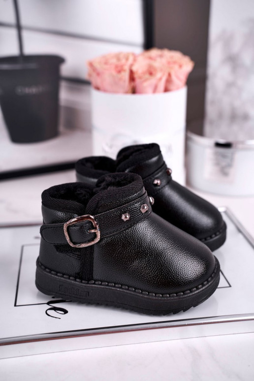 Šilti sniego batai juodos spalvos