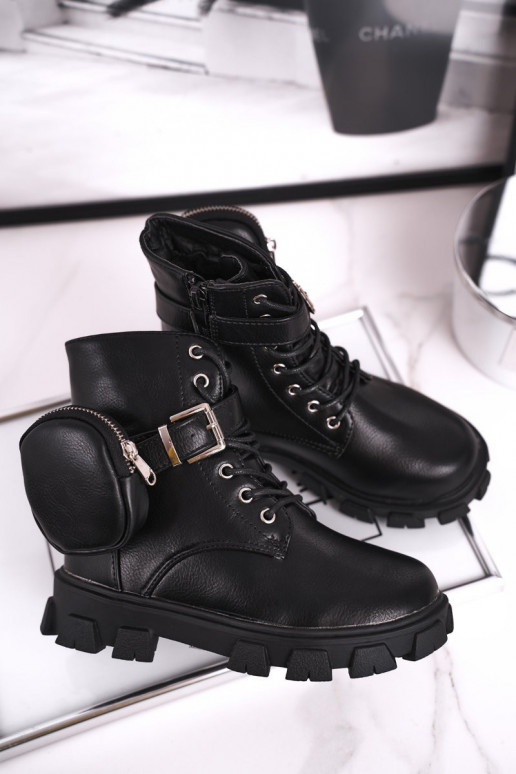 Šilti vaikiški batai juodos spalvos