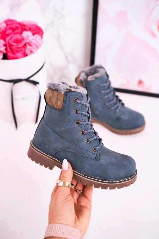 Šilti vaikiški aulinukai mėlynos spalvos Šilti vaikiški aulinukai mėlynos spalvos