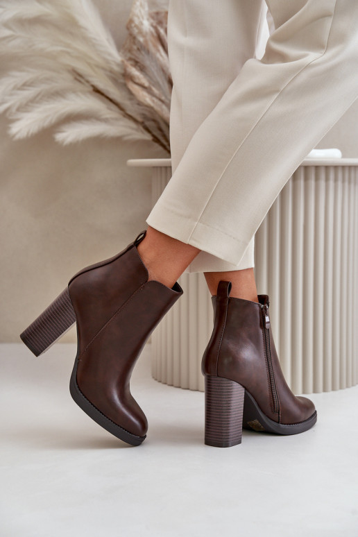 pašiltinti Moteriški aulinukai Eko Oda tamsiai rudos spalvos Teresine