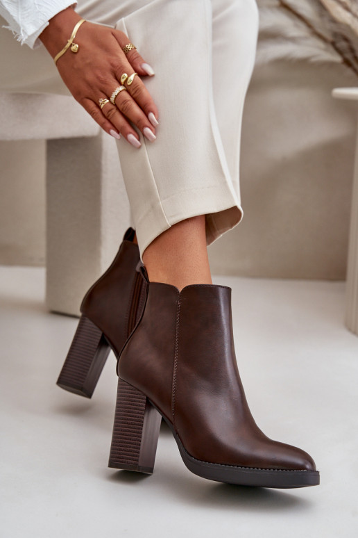 pašiltinti Moteriški aulinukai Eko Oda tamsiai rudos spalvos Teresine