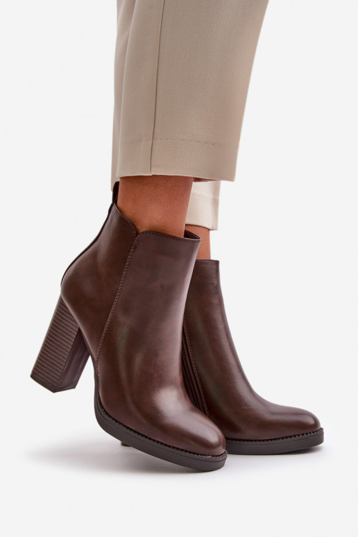 pašiltinti Moteriški aulinukai Eko Oda tamsiai rudos spalvos Teresine