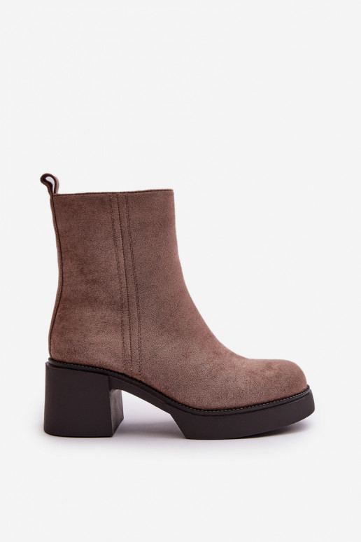 iš eko zomšosoĮe Moteriškas Šilti aulinukai ant kulno smėlio spalvos Meriluna iš eko zomšosoĮe Moteriškas Šilti aulinukai ant kulno smėlio spalvos Meriluna