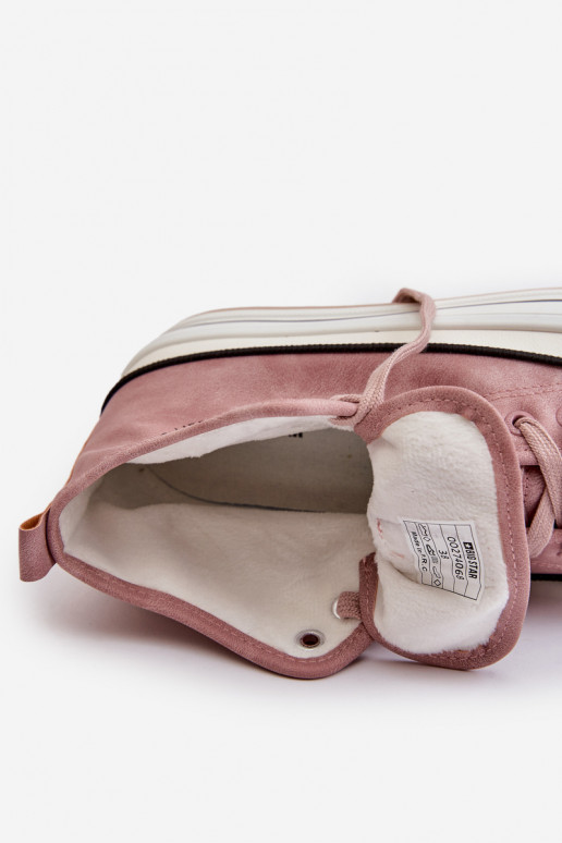 pašiltinti Laisvalaikio bateliai su platforma Eko Oda Big Star OO274068 rožinės spalvos