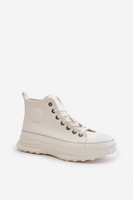 Laisvalaikio bateliai su platforma Eko Oda Big Star OO274064 baltos spalvos