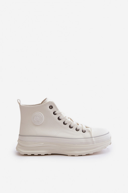 Laisvalaikio bateliai su platforma Eko Oda Big Star OO274064 baltos spalvos