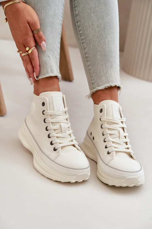 Laisvalaikio bateliai su platforma Eko Oda Big Star OO274064 baltos spalvos