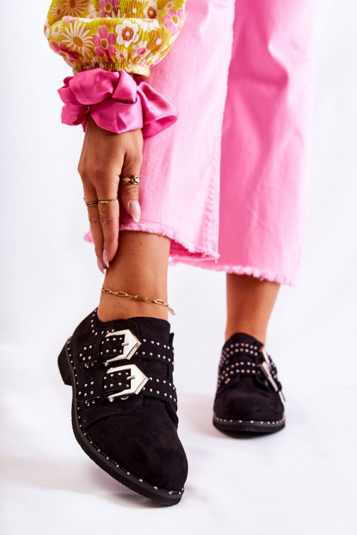 batai su sagtimis Lu Boo juodos spalvos batai su sagtimis Lu Boo juodos spalvos