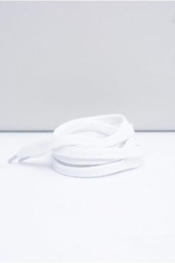 Corbby baltos spalvos Plokšti batų raišteliai