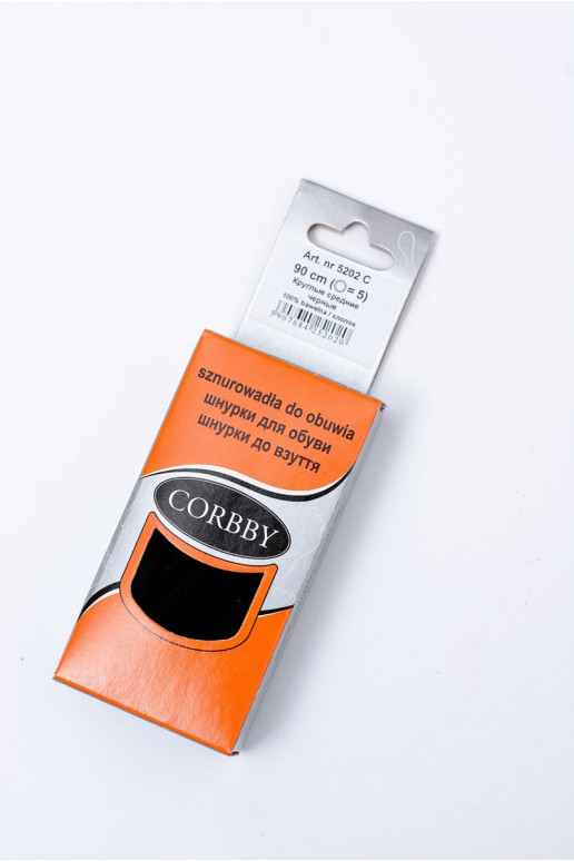 Corbby juodos spalvos Apvalūs raišteliai Corbby juodos spalvos Apvalūs raišteliai