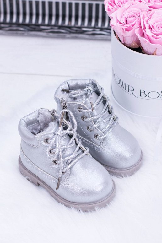 vaikams pašiltinti sidabro spalvos batai aulinukai Dexter vaikams pašiltinti sidabro spalvos batai aulinukai Dexter