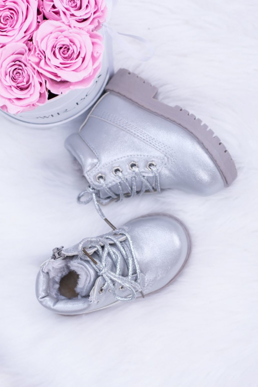 vaikams pašiltinti sidabro spalvos batai aulinukai Dexter vaikams pašiltinti sidabro spalvos batai aulinukai Dexter