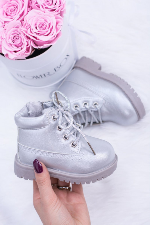 vaikams pašiltinti sidabro spalvos batai aulinukai Dexter vaikams pašiltinti sidabro spalvos batai aulinukai Dexter