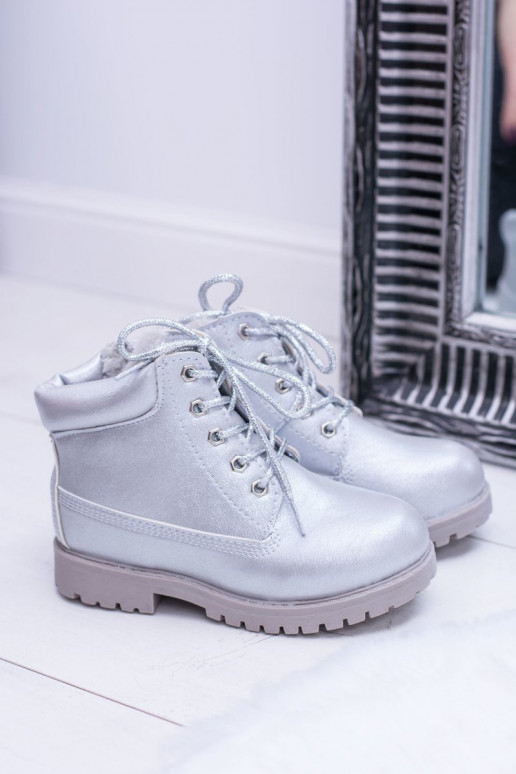 vaikams pašiltinti sidabro spalvos batai aulinukai Dexter vaikams pašiltinti sidabro spalvos batai aulinukai Dexter