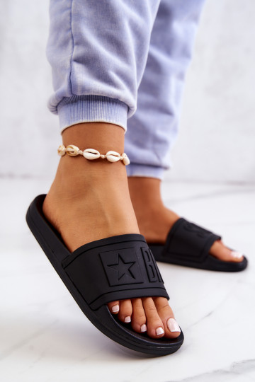 Moteriškos šlepetės Big Star juodos spalvos DD274A271 2