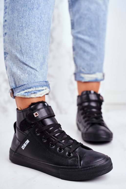 Oda pašiltinti laisvalaikio batai BIG STAR V274542FIN juodos spalvos