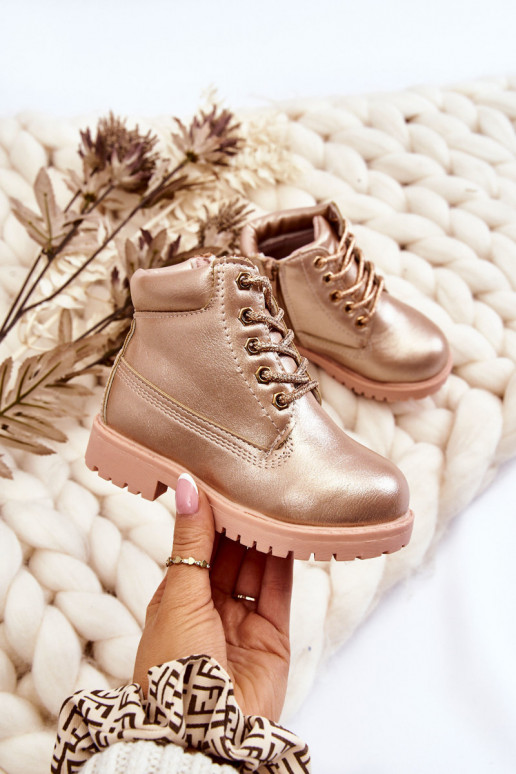 Vaikiški suvarstomi aulinukai pašiltinti rausvo aukso spalvos Dexter Vaikiški suvarstomi aulinukai pašiltinti rausvo aukso spalvos Dexter