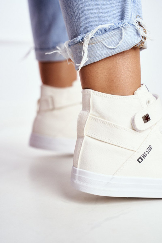 laisvalaikio batai su auliuku Big Star FF274579 baltos spalvos laisvalaikio batai su auliuku Big Star FF274579 baltos spalvos