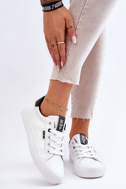 Sportbačiai Big Star EE274312 Baltos-juodos spalvos Sportbačiai Big Star EE274312 Baltos-juodos spalvos