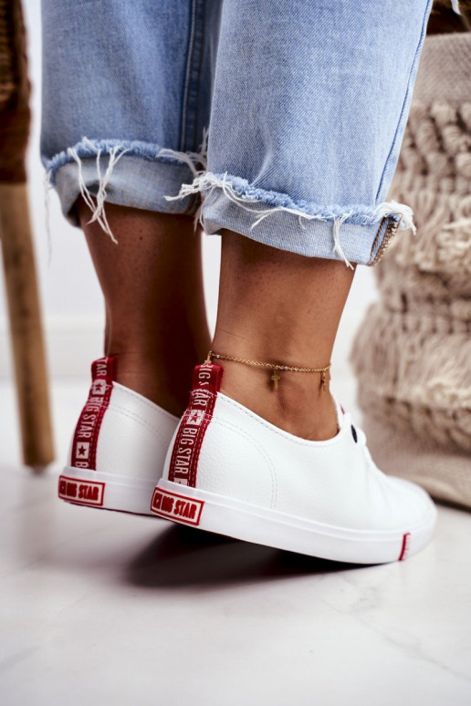 Moteriški laisvalaikio batai Big Star GG274005 Baltos-raudonos spalvos