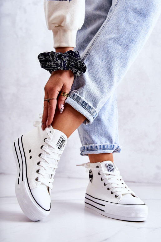 Laisvalaikio bateliai Big Star baltos spalvos GG274013 Laisvalaikio bateliai Big Star baltos spalvos GG274013