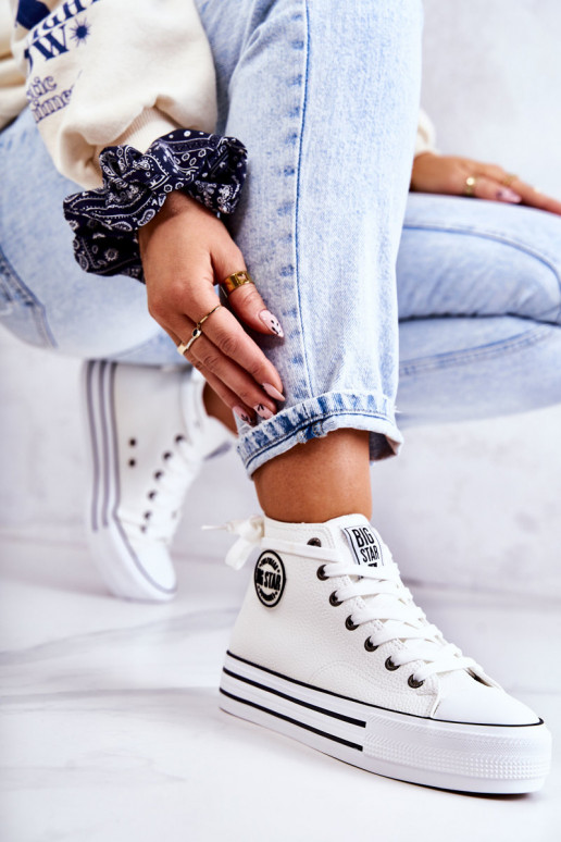 Laisvalaikio bateliai Big Star baltos spalvos GG274013 Laisvalaikio bateliai Big Star baltos spalvos GG274013