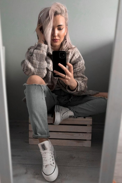 Laisvalaikio bateliai Big Star baltos spalvos GG274013 Laisvalaikio bateliai Big Star baltos spalvos GG274013