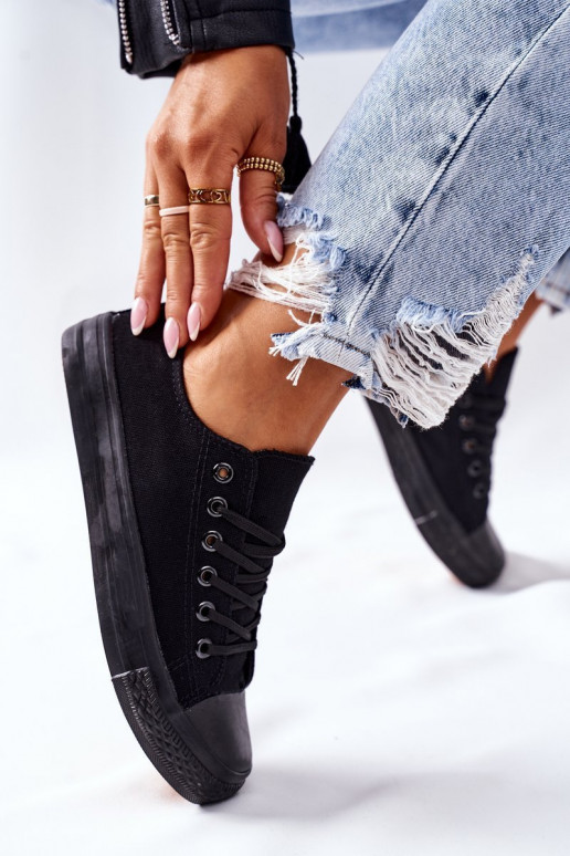 Klasikinio modelio laisvalaikio batai juodos spalvos