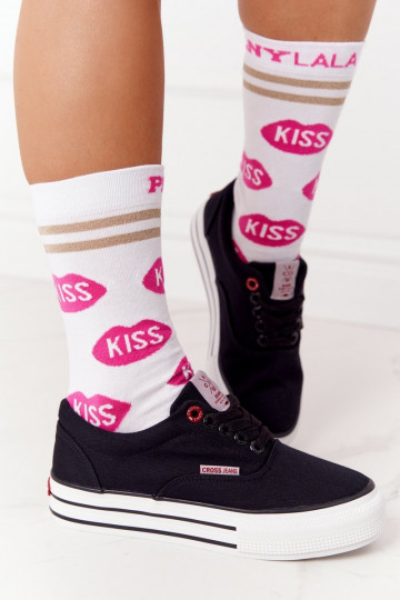 Sportbačiai su platforma CROSS JEANS FF2R4002C juodos spalvos