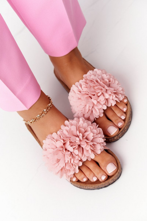 Šlepetės  rožinės spalvos Flowerbomb