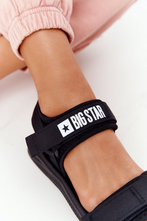 Sportinio stiliaus basutės Big Star HH274A024 juodos spalvos Sportinio stiliaus basutės Big Star HH274A024 juodos spalvos