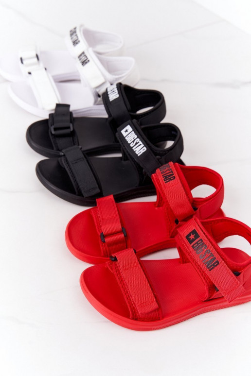 Sportinio stiliaus basutės Big Star HH274A027 raudonos spalvos Sportinio stiliaus basutės Big Star HH274A027 raudonos spalvos