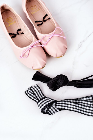 balerinos su kaspinėliais Lu Boo rožinės spalvos 2