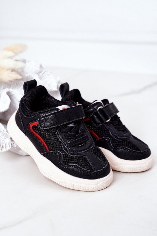 Vaikiški sportbačiai Sneakers modelio batai juodos spalvos Fun Vaikiški sportbačiai Sneakers modelio batai juodos spalvos Fun