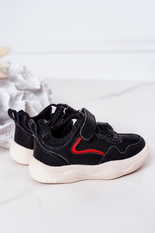 Vaikiški sportbačiai Sneakers modelio batai juodos spalvos Fun Vaikiški sportbačiai Sneakers modelio batai juodos spalvos Fun