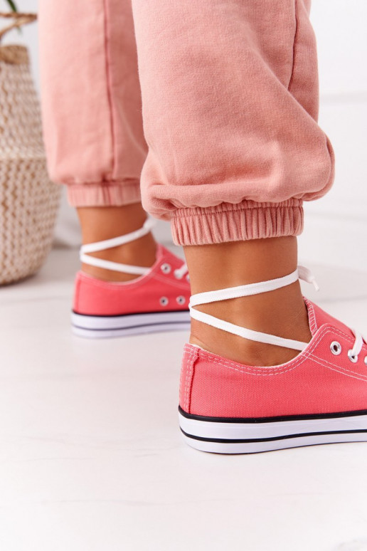 Klasikinio modelio laisvalaikio batai koralinės spalvos Klasikinio modelio laisvalaikio batai koralinės spalvos