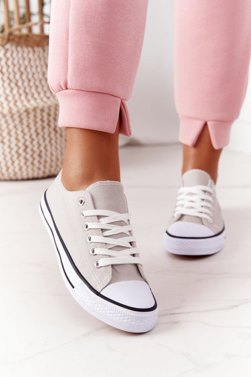 Klasikinio modelio laisvalaikio batai pilkos spalvos