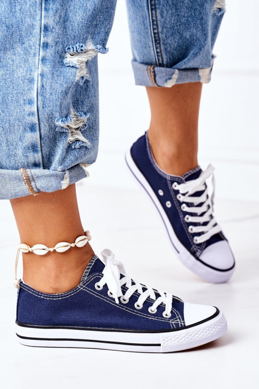 Klasikinio modelio laisvalaikio batai tamsiai mėlynos spalvos