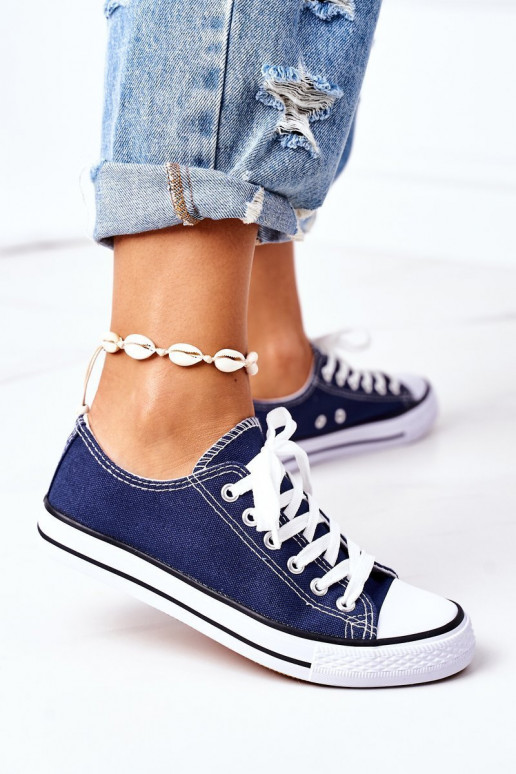 Klasikinio modelio laisvalaikio batai tamsiai mėlynos spalvos