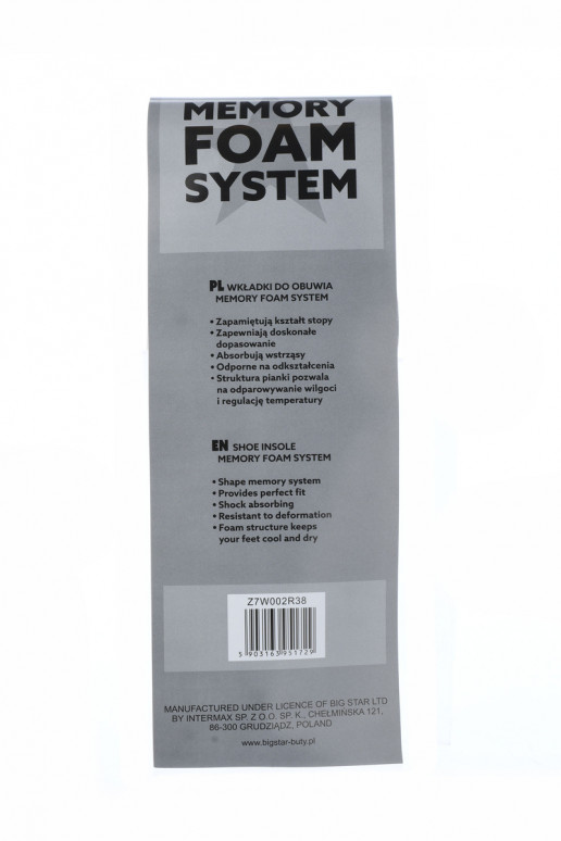 Batų vidpadžiai BIG STAR Memory Foam System 2 poros