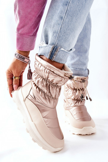 pašiltinti sniego batai su užtrauktukais aukso spalvos Starbone 2