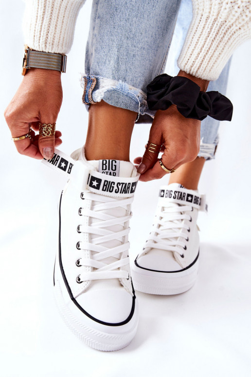 pašiltinti laisvalaikio batai Big Star GG274027 baltos spalvos