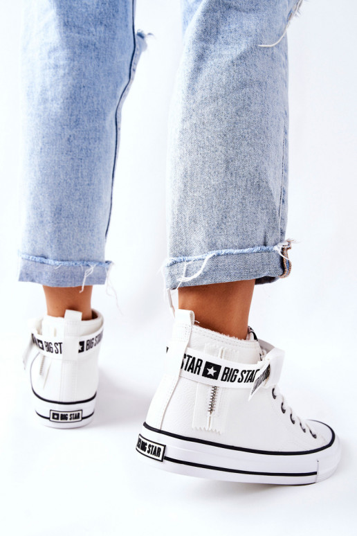 pašiltinti laisvalaikio batai Big Star GG274027 baltos spalvos