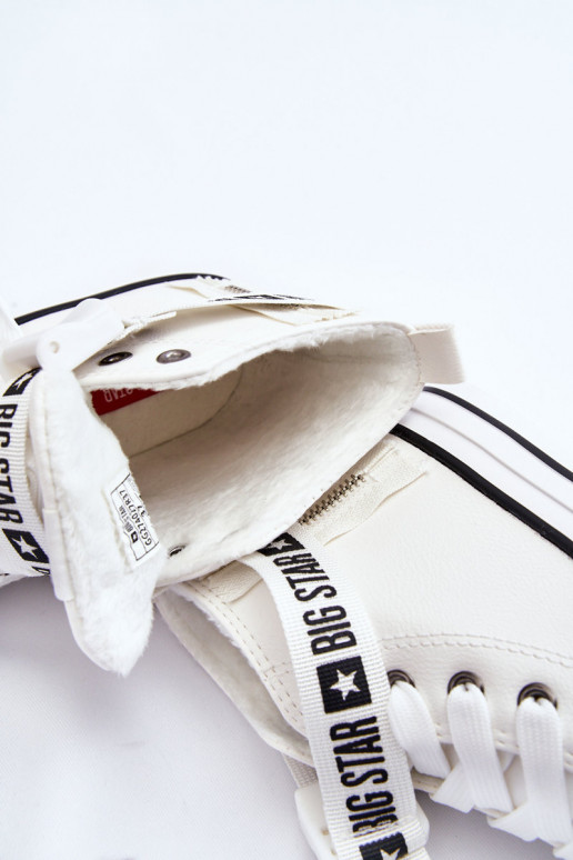 pašiltinti laisvalaikio batai Big Star GG274027 baltos spalvos