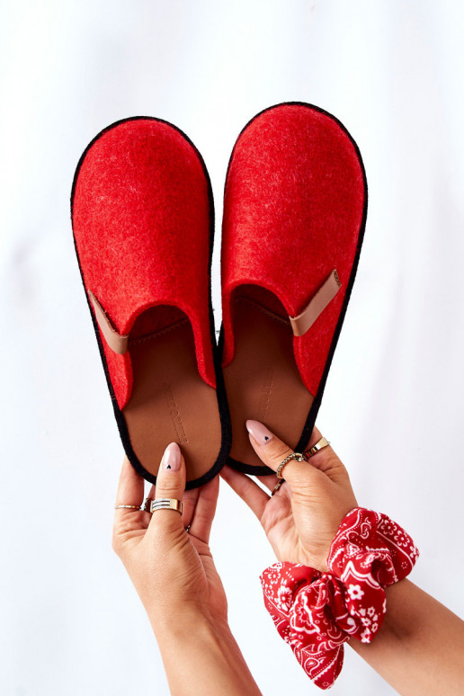 Šlepetės naminės II267002 raudonos-rudos spalvos Šlepetės naminės II267002 raudonos-rudos spalvos