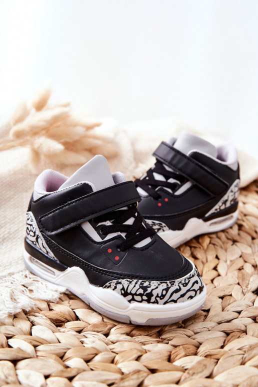 Vaikiški sportbačiai Juodos ir-raudonos spalvos Linen Vaikiški sportbačiai Juodos ir-raudonos spalvos Linen