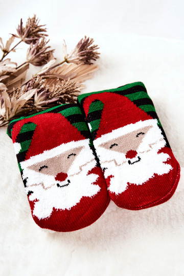 Christmas Długie Kojinės Santa Claus Juodos ir-žalios spalvos 2