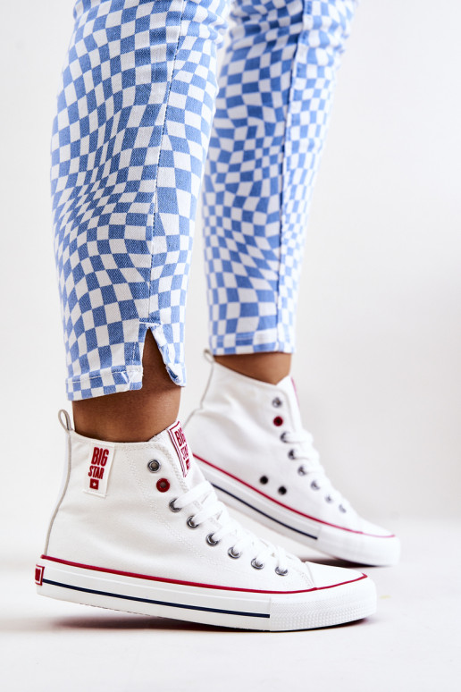 laisvalaikio batai su auliuku Big Star JJ274127 baltos spalvos laisvalaikio batai su auliuku Big Star JJ274127 baltos spalvos